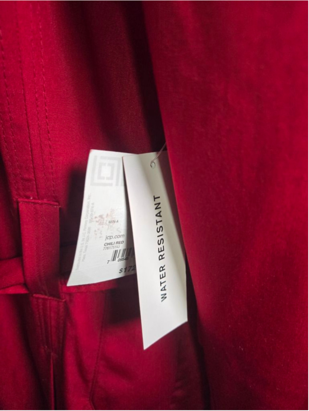 Clearance Women's Liz Claiborne Wine Color Water Resistant Hooded Trench Coat 3X - Picture 6 of 15